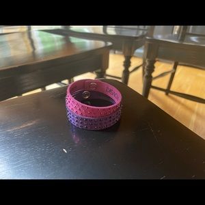 Swarovski crystal suede cuff bracelets